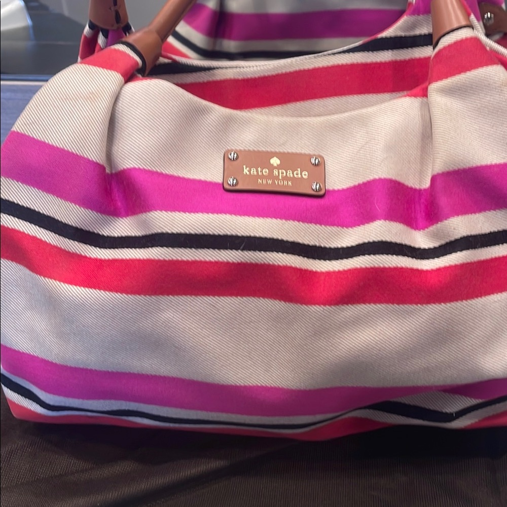 Kate Spade Striped Pink and Black Women's Bag